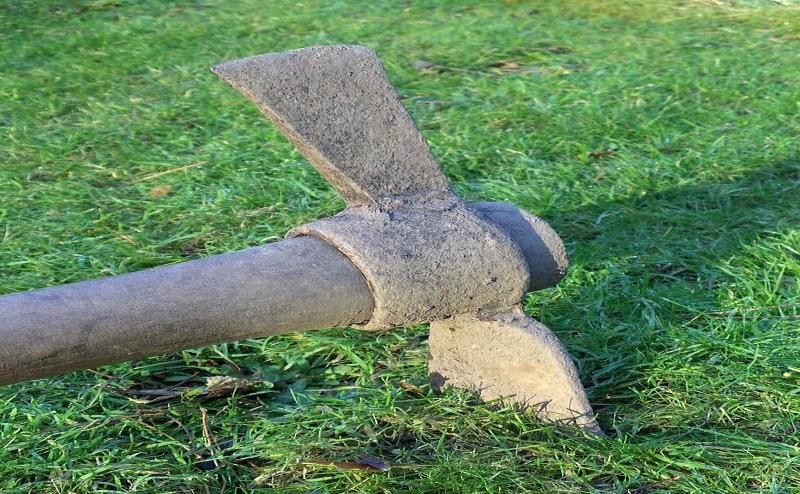 A traditional hoe