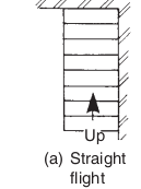 A straight flight staircase