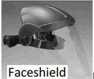 A protective faceshield used in construction or engineering to safegua