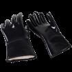 Gloves made of rubber or leather
