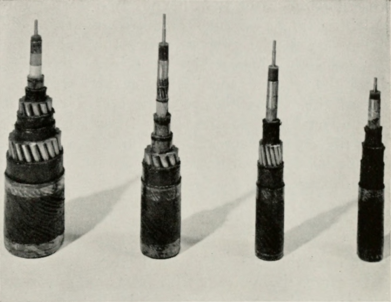 Various types of armored cable