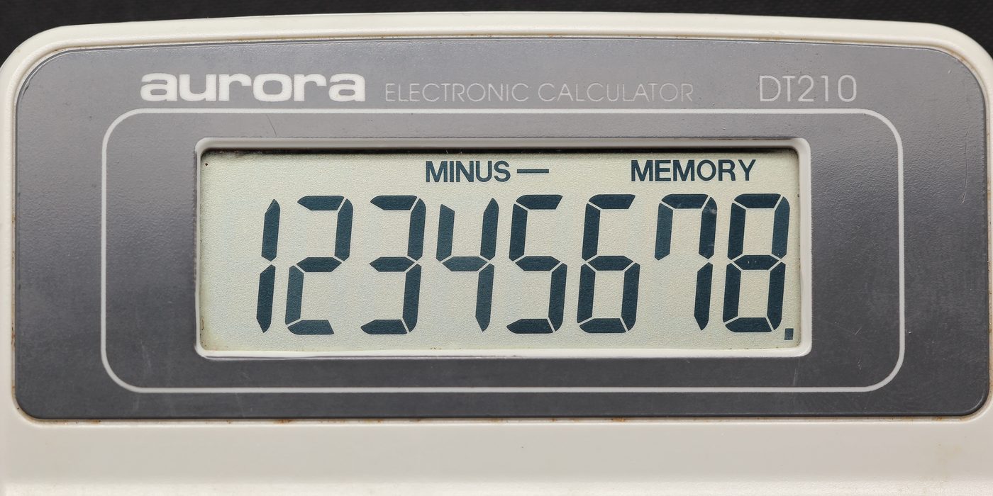 Aurora electronic calculator display