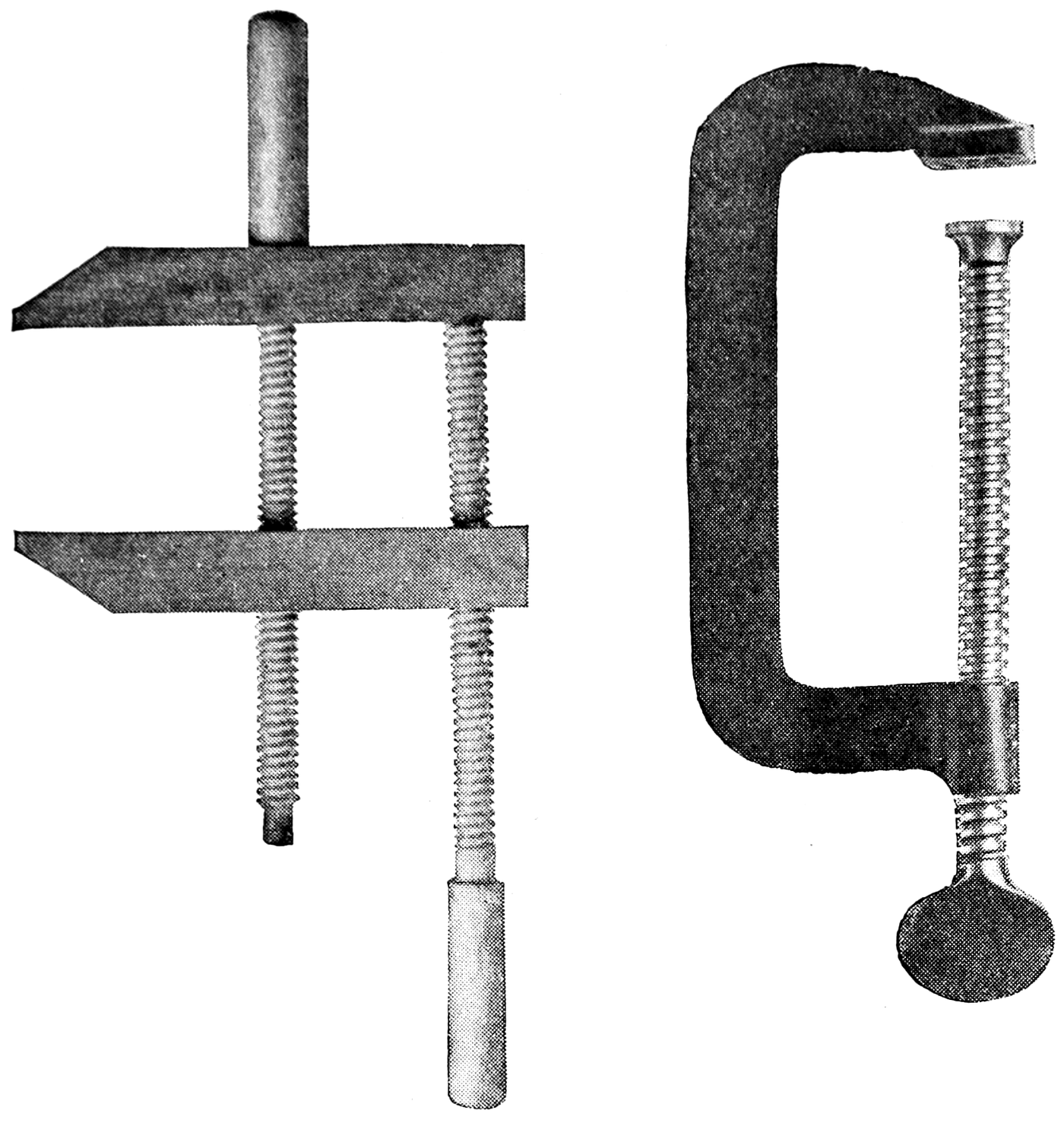 Carpentry clamps for holding workpieces