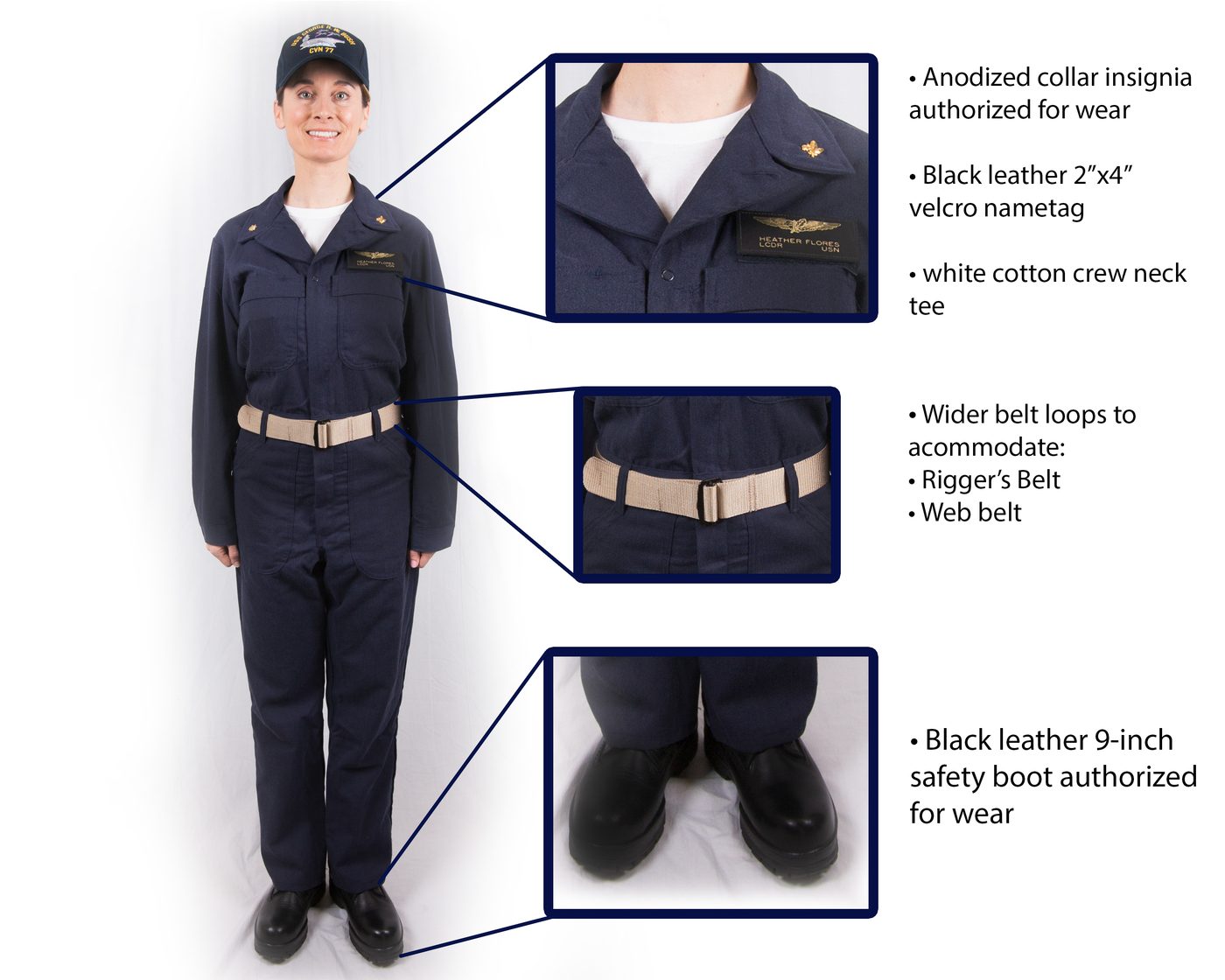 Person wearing flame-resistant clothing set
