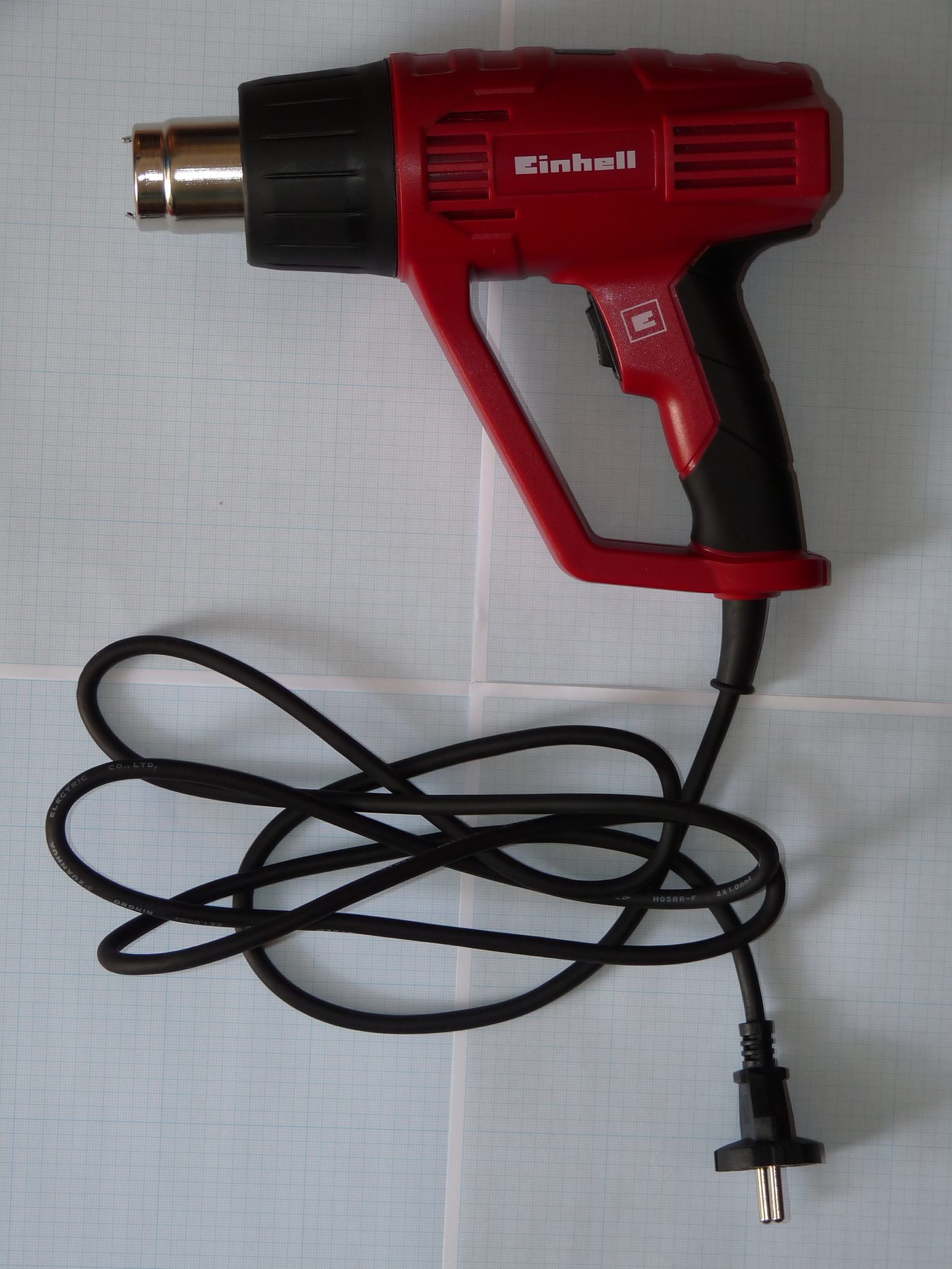 Red electric heat gun with power cord