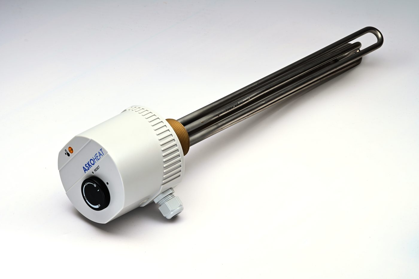 Electric heater control with thermostat dial