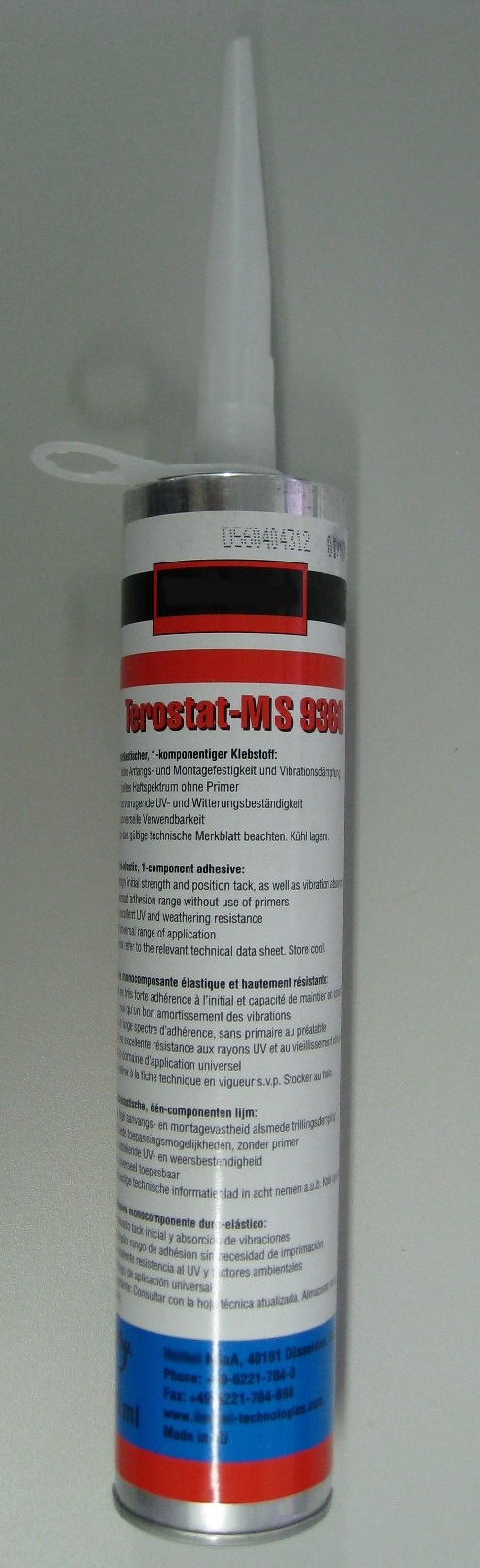 Tube of high-temperature resistant mastic