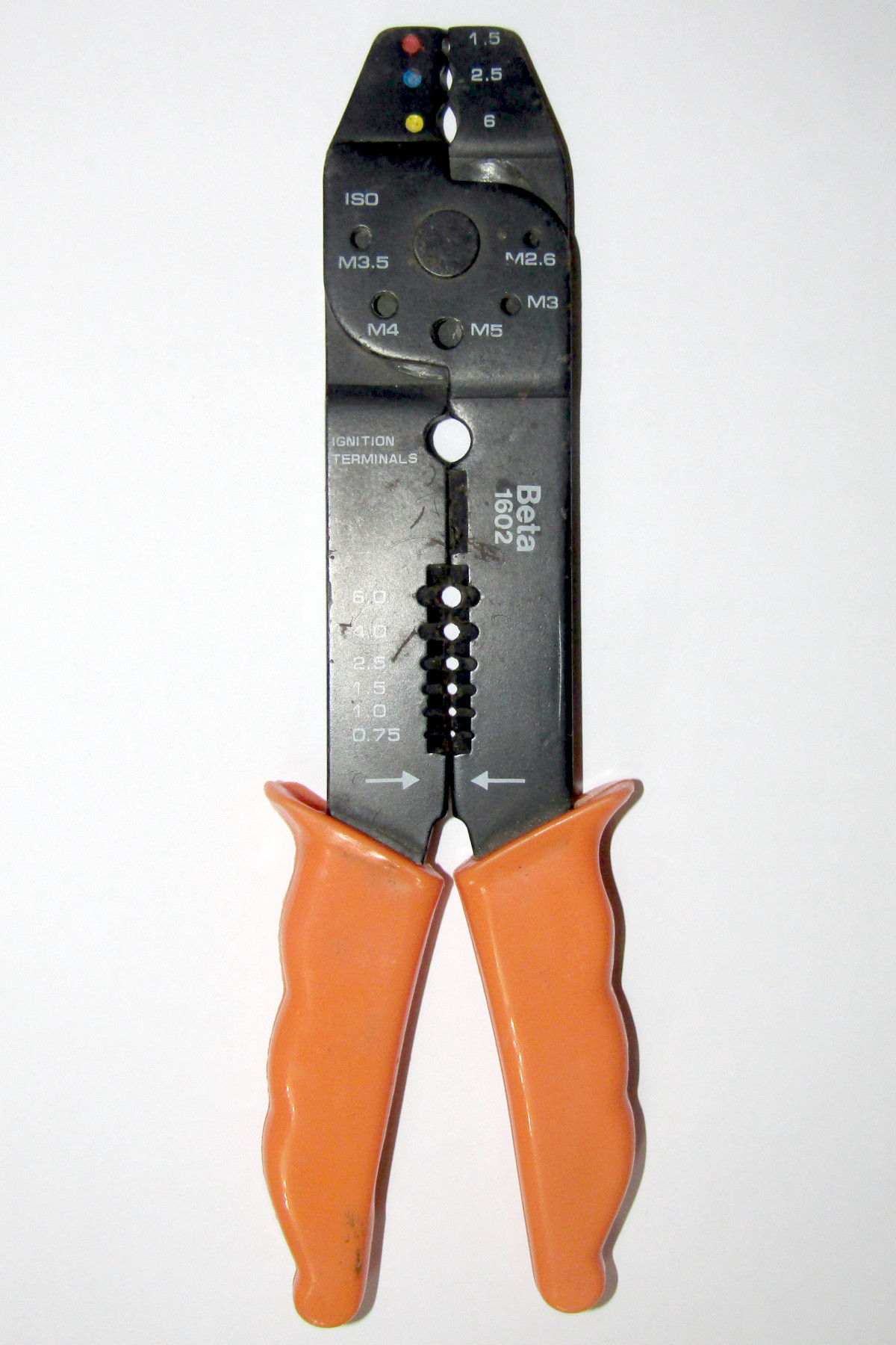 Insulated crimper with orange handles