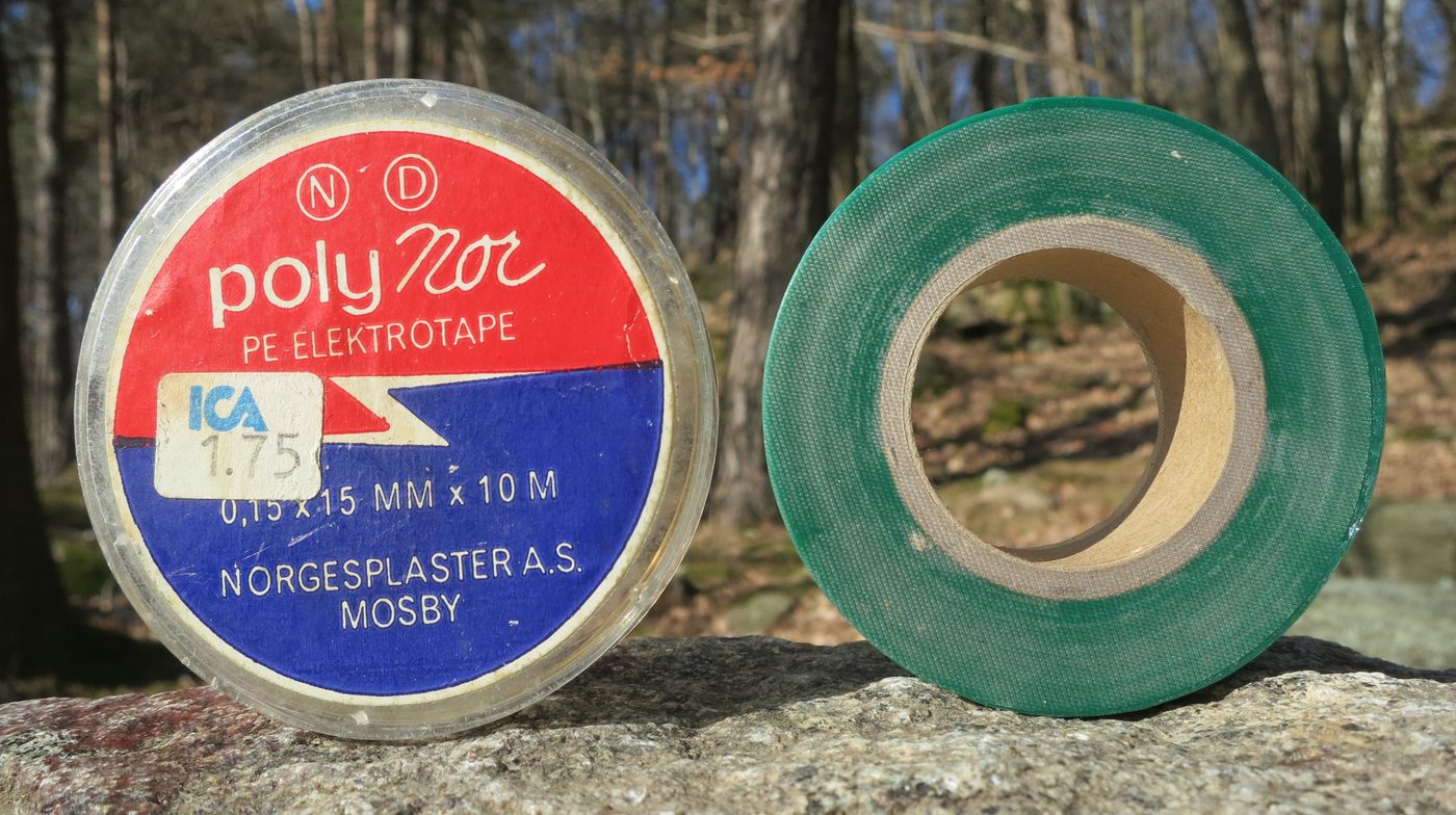 Two rolls of insulating tape outdoors