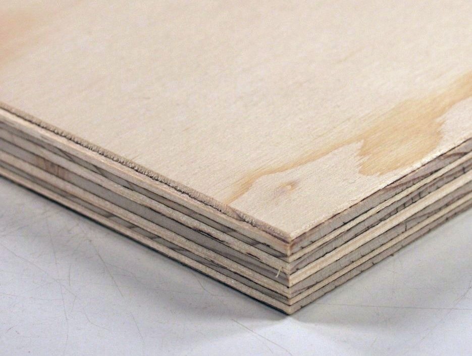 Close-up of plywood sheets