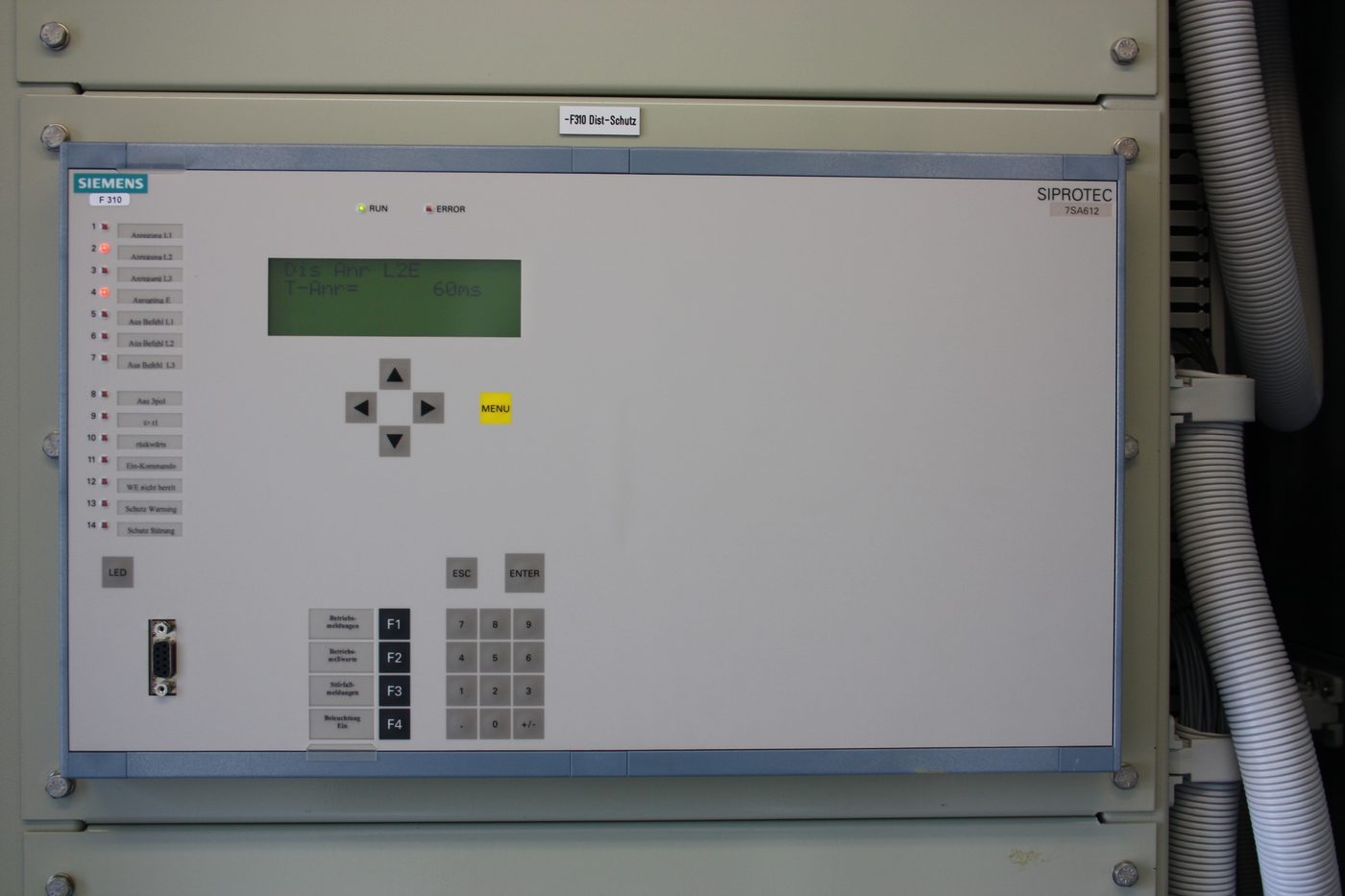 Siemens SIPROTEC protective relay panel
