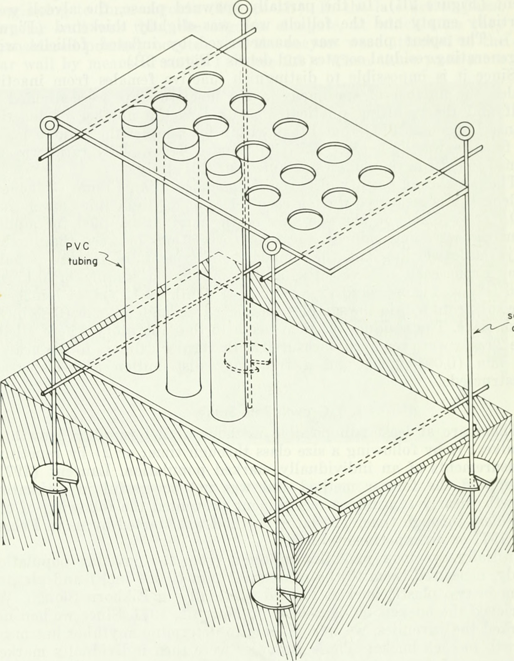 Diagram showing PVC tubing in construction