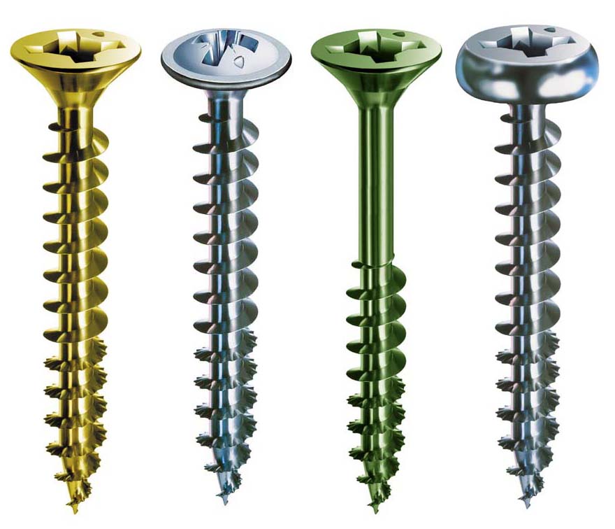 Four different types of screws