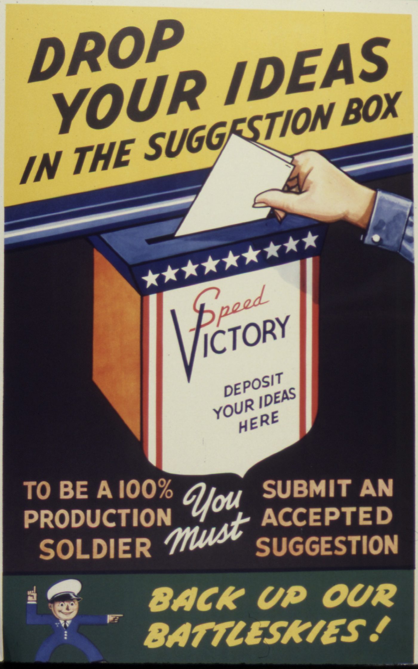 Hand dropping paper into suggestion box