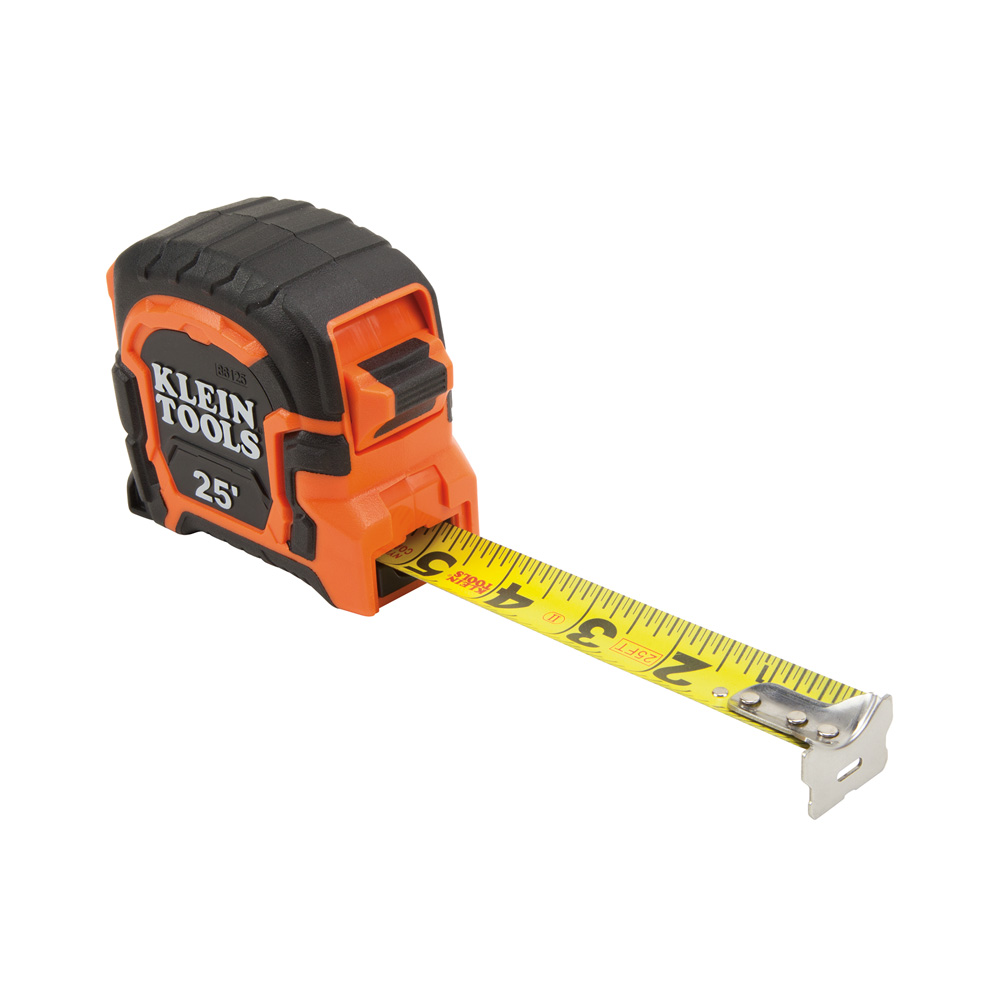 Retractable tape measure with yellow measuring tape