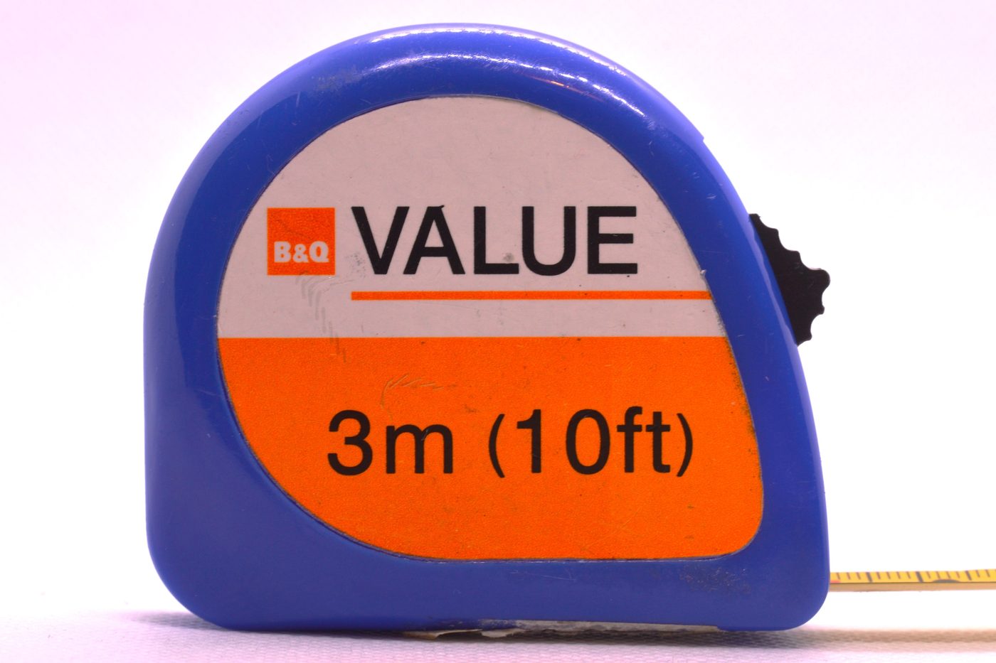 Blue and orange 3m tape measure